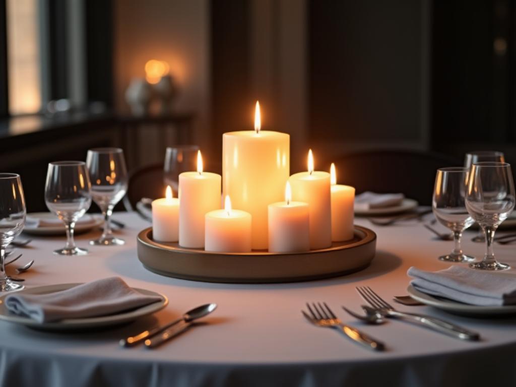 Decoración con velas para eventos corporativos